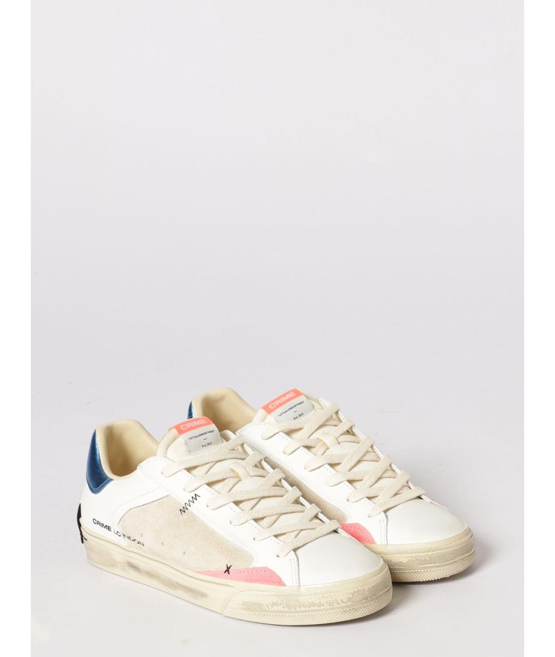 CRIME LONDON Бежевые кожаные кеды, фото 2