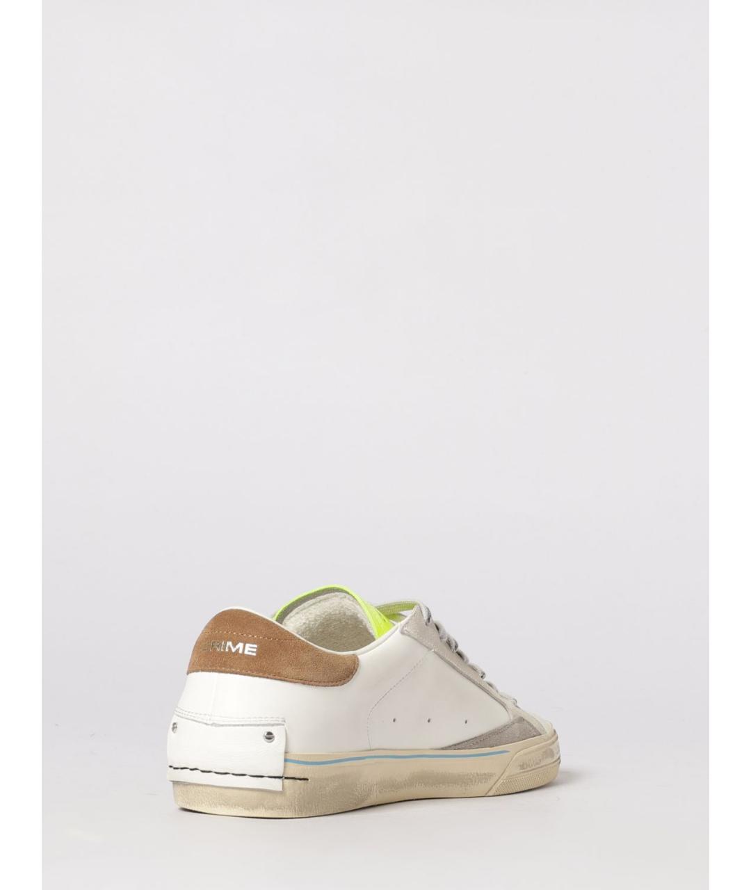 CRIME LONDON Белые кожаные низкие кроссовки / кеды, фото 3