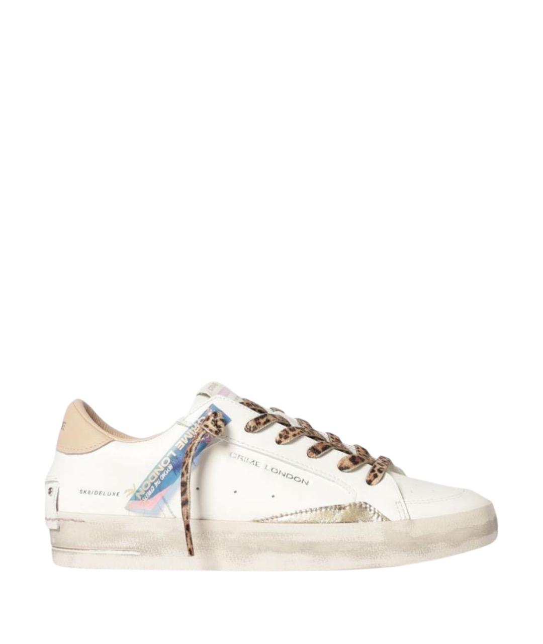 CRIME LONDON Белые кожаные кеды, фото 1