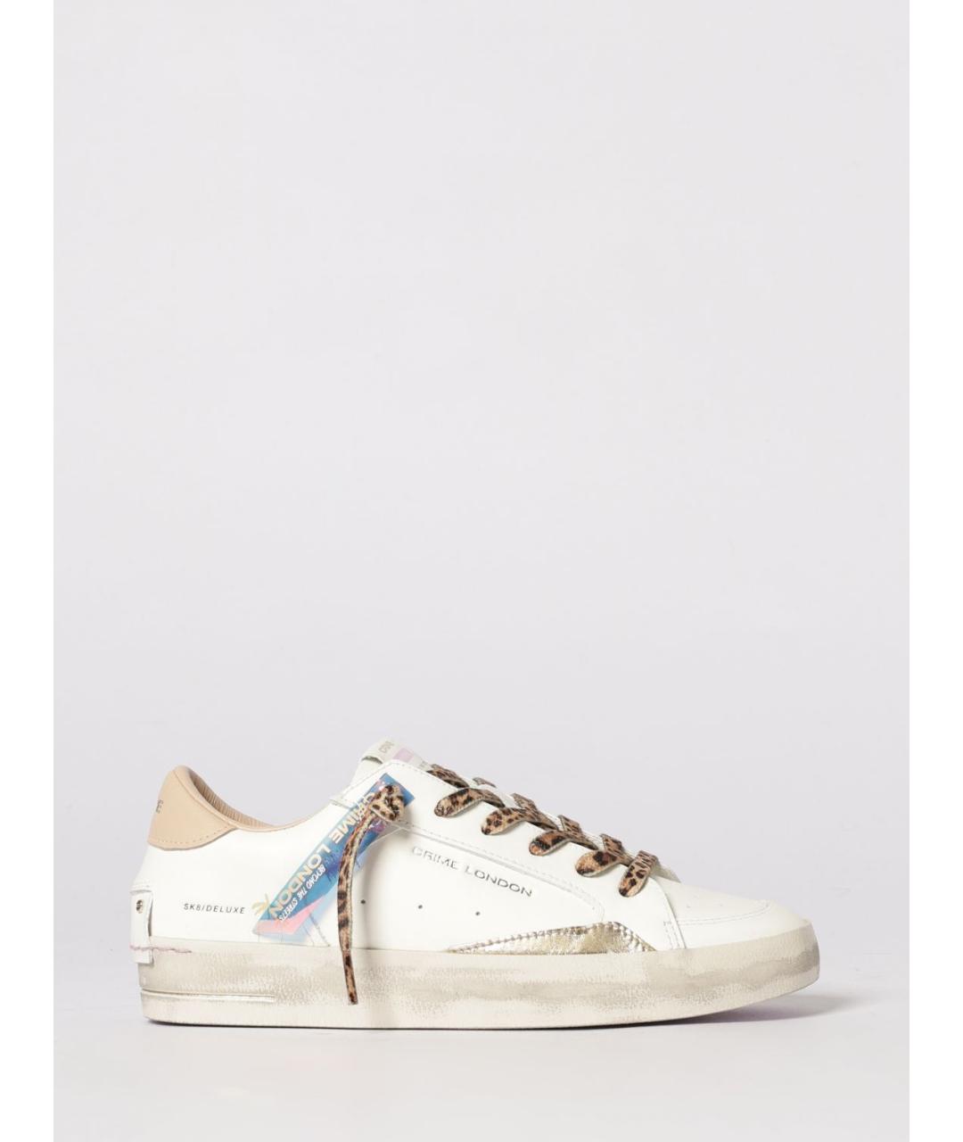 CRIME LONDON Белые кожаные кеды, фото 4