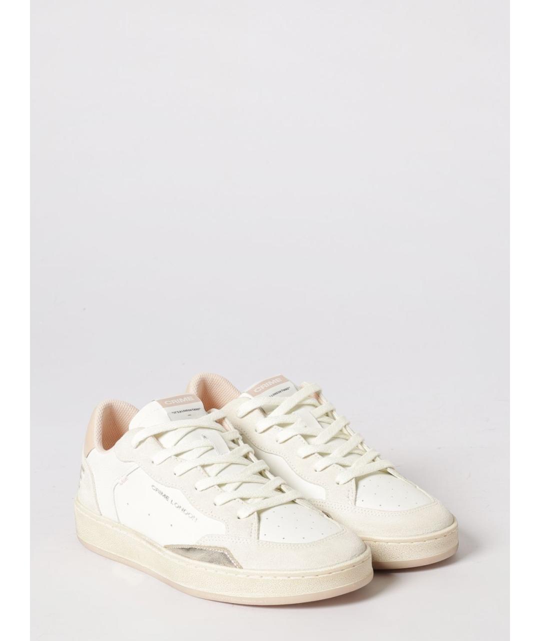 CRIME LONDON Белые кожаные кеды, фото 2