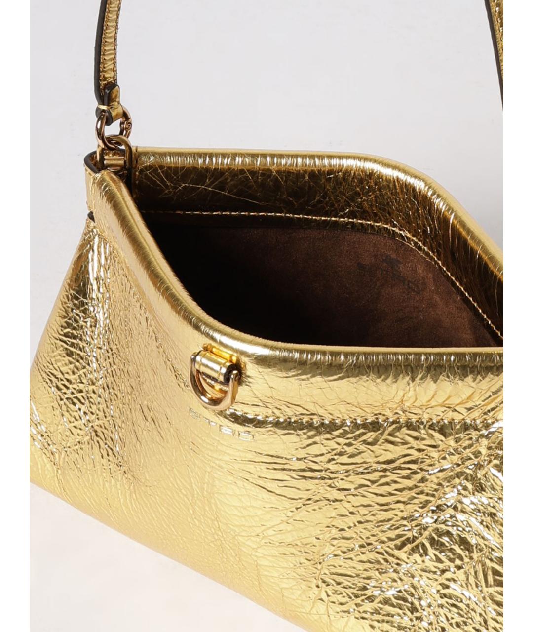 ETRO Золотая сумка с короткими ручками, фото 5