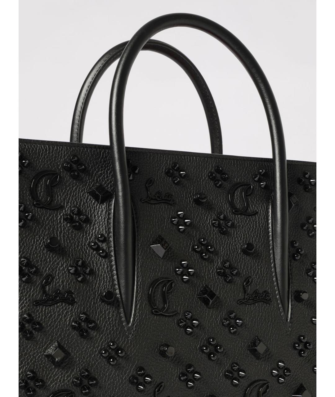 CHRISTIAN LOUBOUTIN Черная кожаная сумка через плечо, фото 3