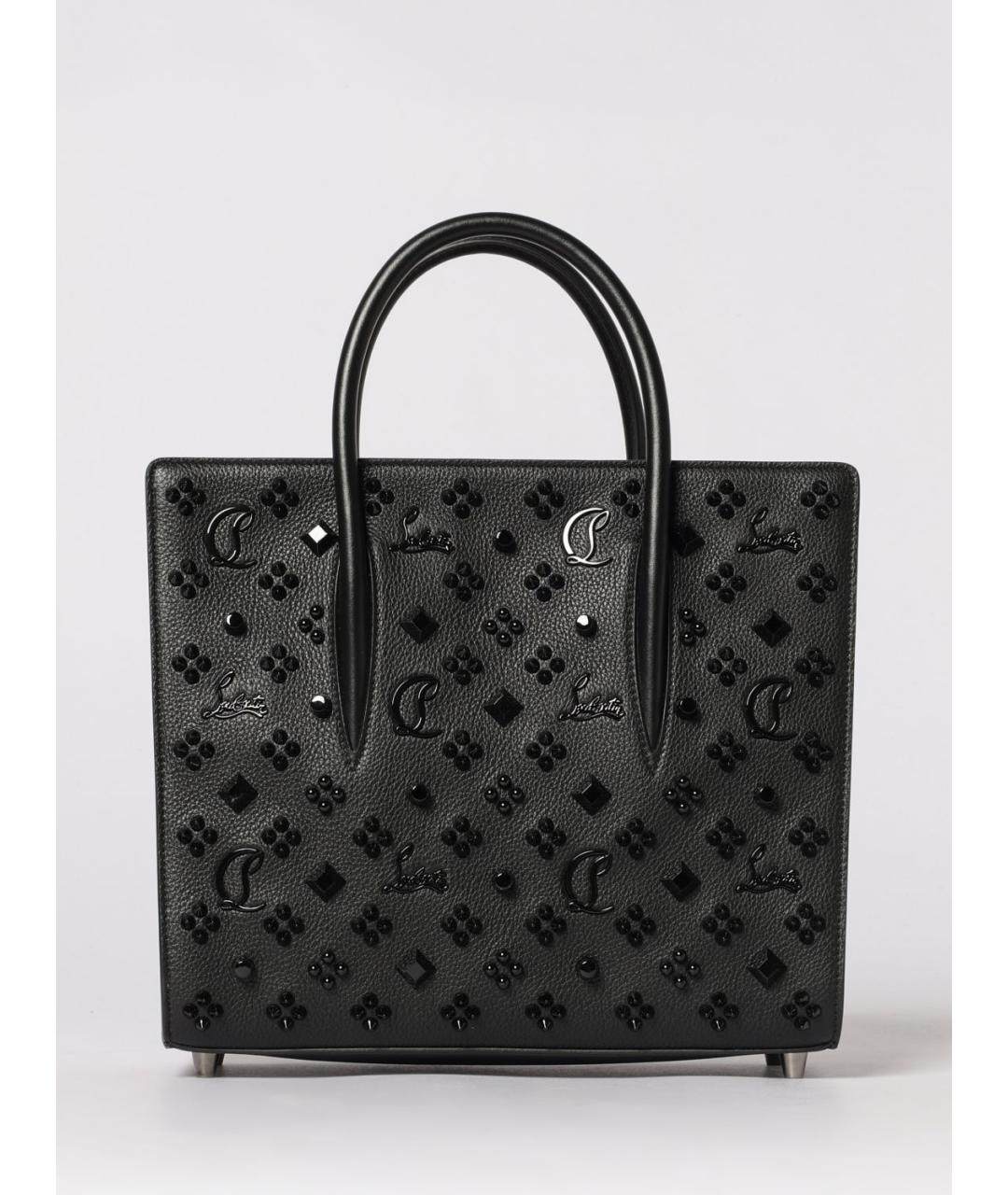 CHRISTIAN LOUBOUTIN Черная кожаная сумка через плечо, фото 4