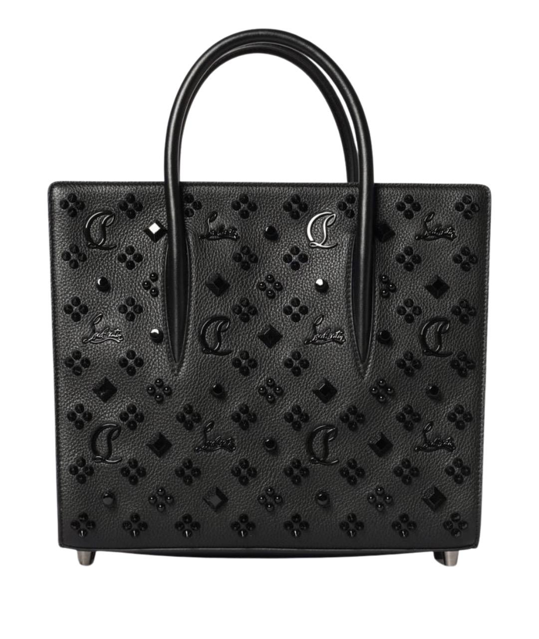 CHRISTIAN LOUBOUTIN Черная кожаная сумка через плечо, фото 1