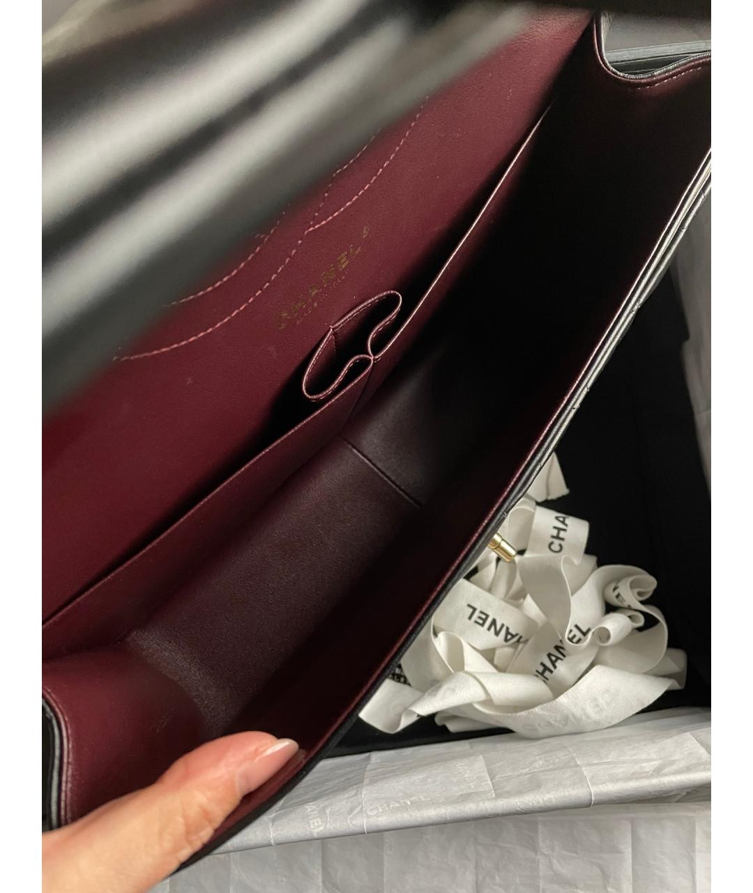 CHANEL Черная кожаная сумка через плечо, фото 6