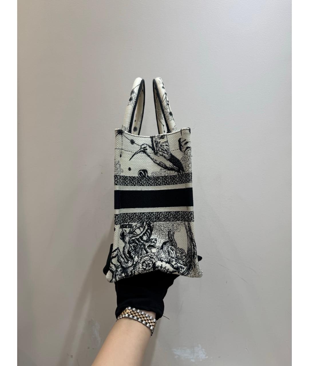 CHRISTIAN DIOR Белая деним сумка тоут, фото 4