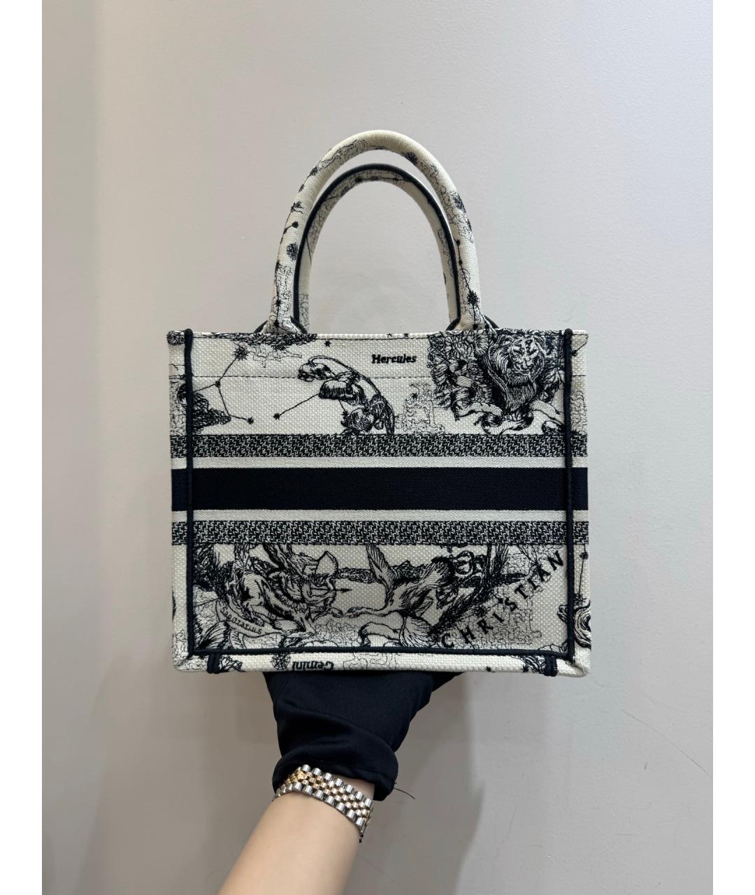 CHRISTIAN DIOR Белая деним сумка тоут, фото 3