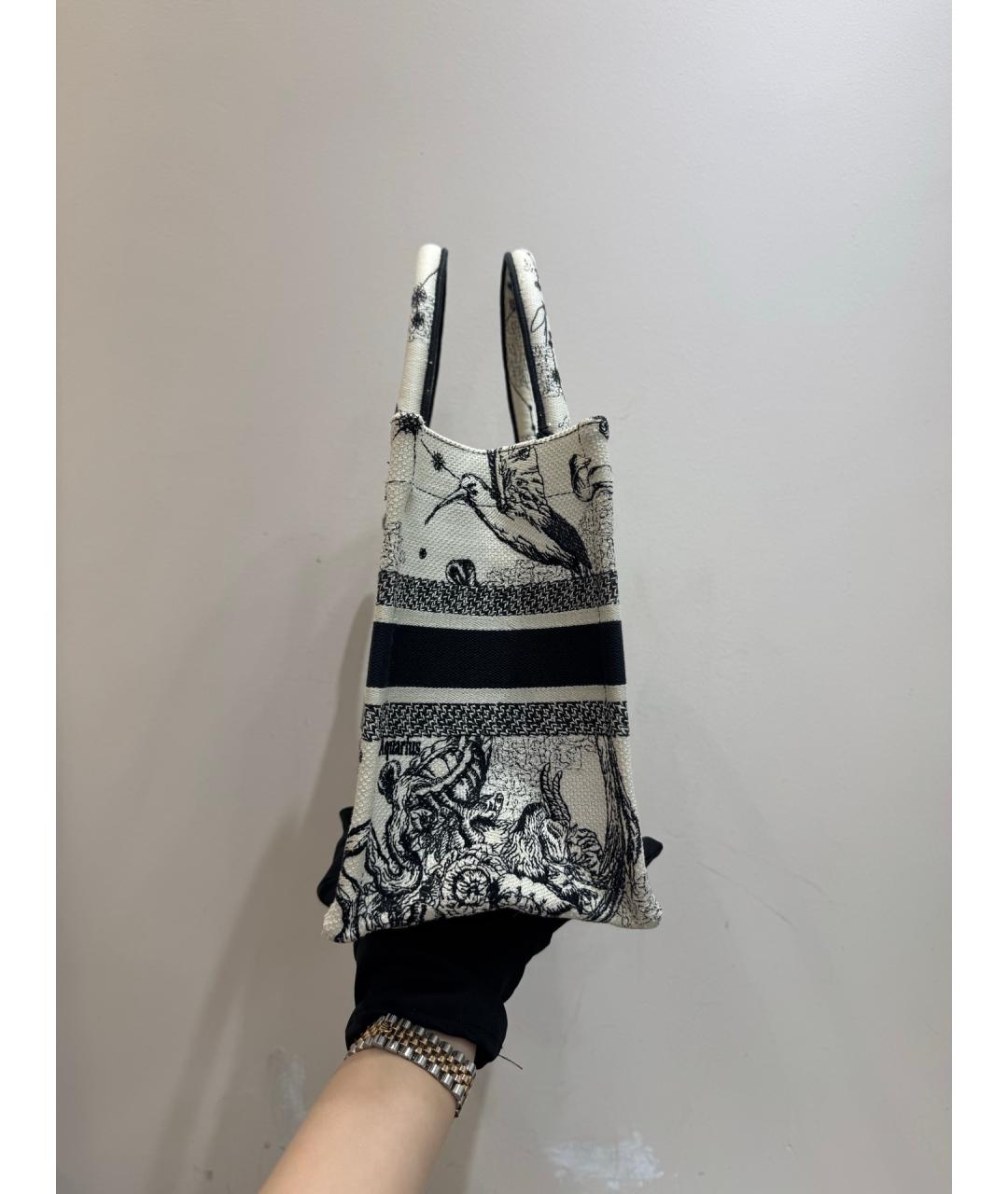 CHRISTIAN DIOR Белая деним сумка тоут, фото 5