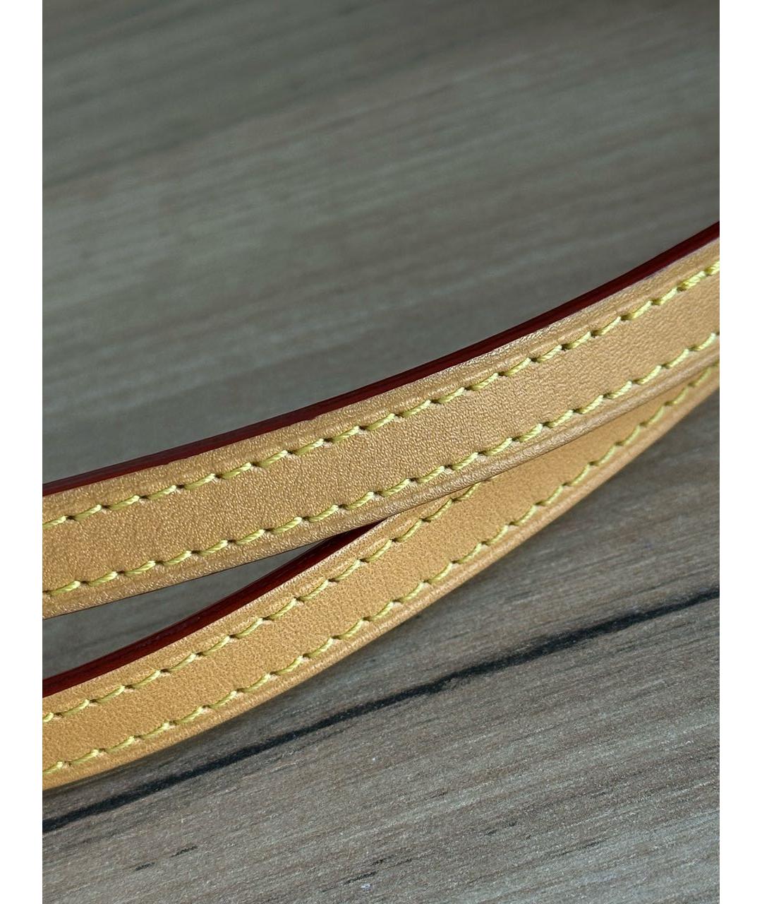 LOUIS VUITTON Коричневая кожаная сумка с короткими ручками, фото 6