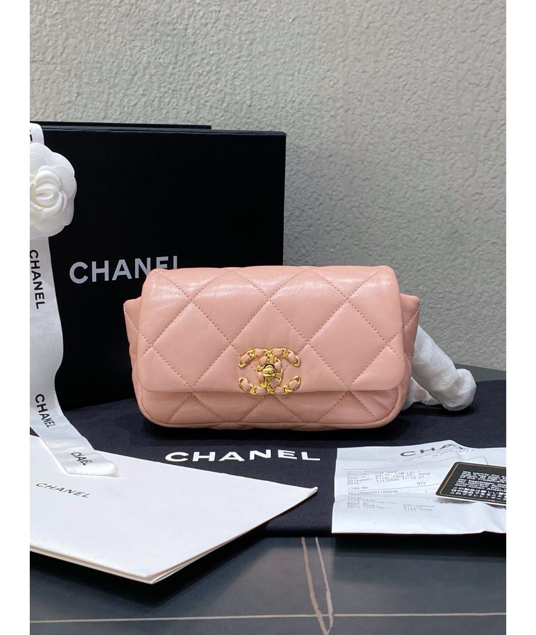 CHANEL Розовая кожаная сумка через плечо, фото 2