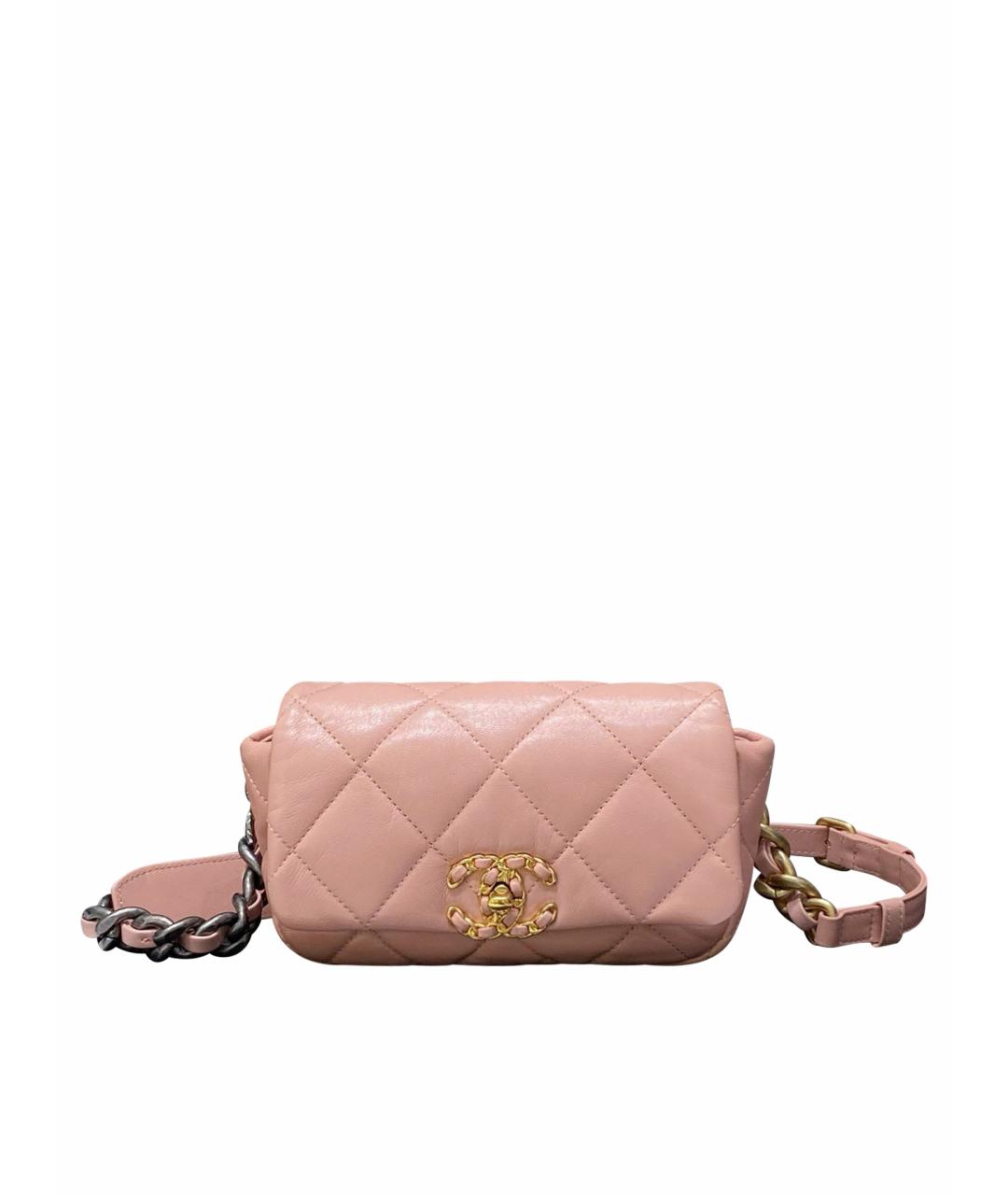 CHANEL Розовая кожаная сумка через плечо, фото 10