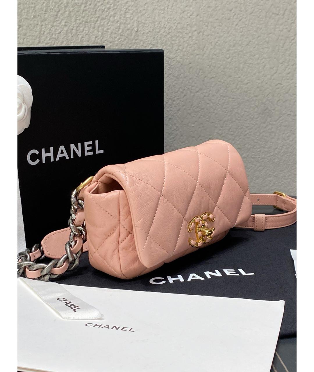 CHANEL Розовая кожаная сумка через плечо, фото 4