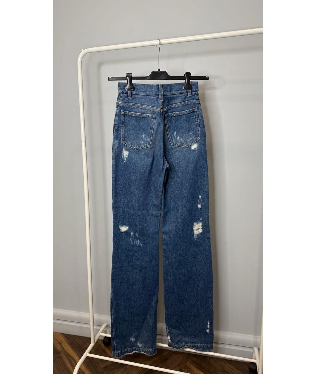 DOLCE&GABBANA Синие хлопковые джинсы клеш, фото 2