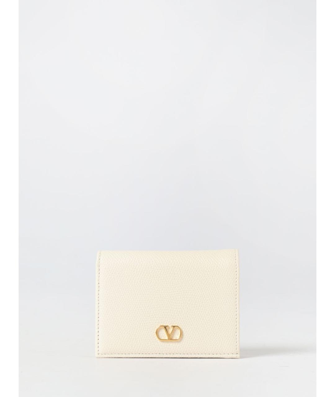 VALENTINO Белый кожаный кошелек, фото 4