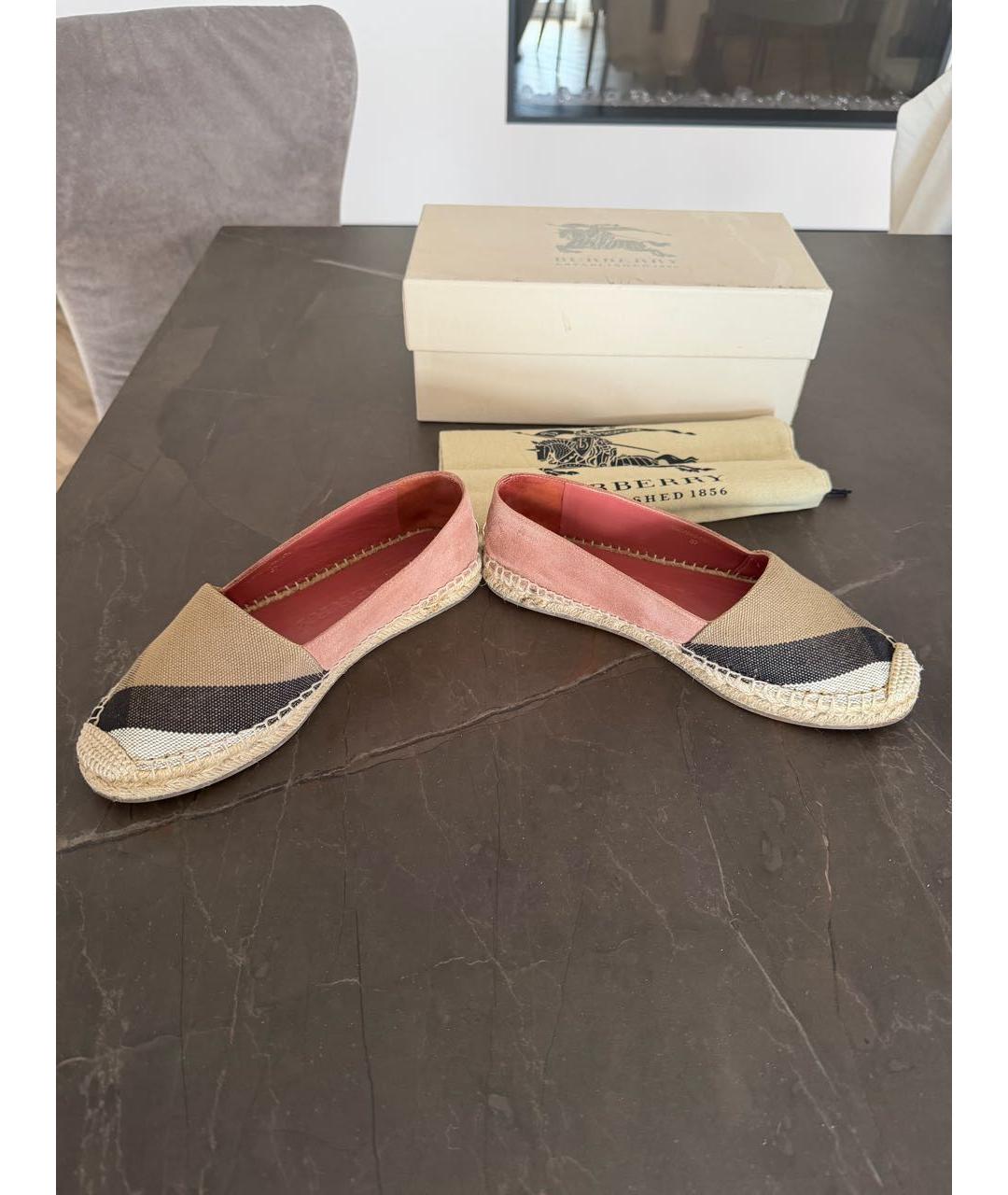 BURBERRY Розовые замшевые эспадрильи, фото 8