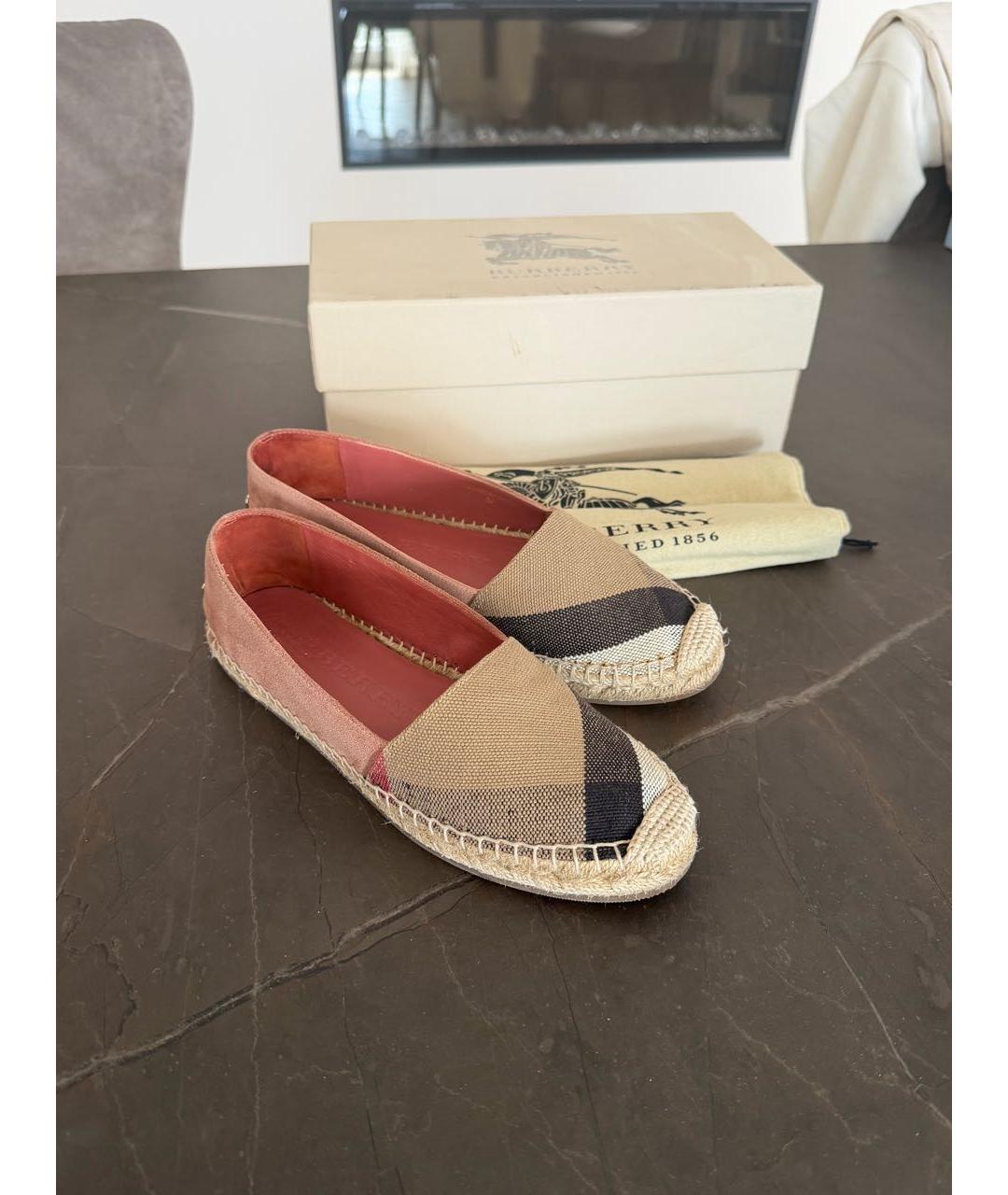 BURBERRY Розовые замшевые эспадрильи, фото 6