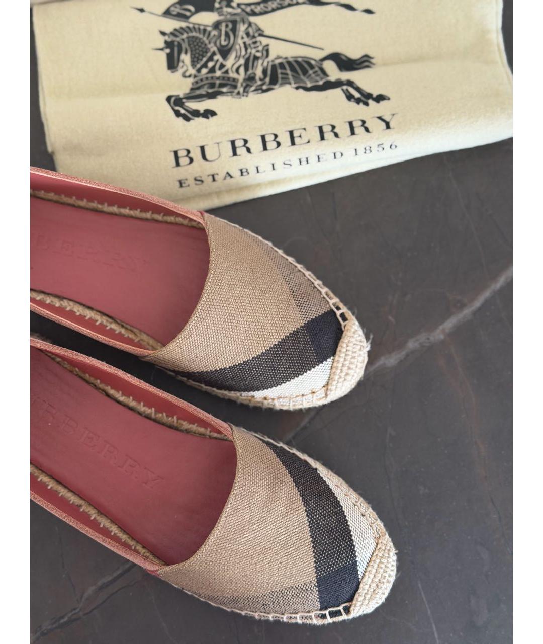 BURBERRY Розовые замшевые эспадрильи, фото 5