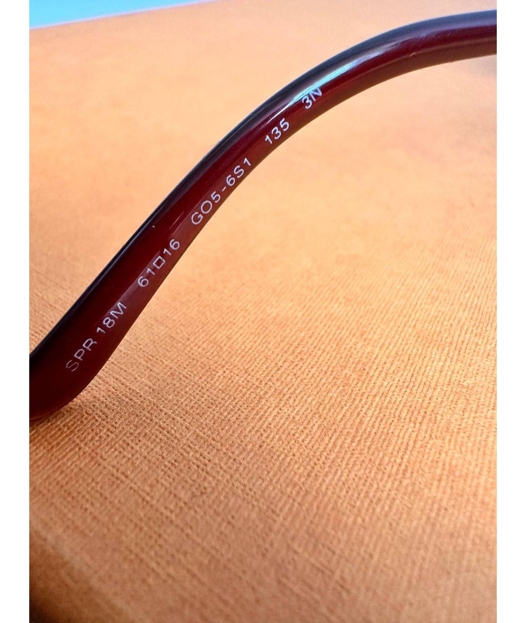 PRADA Коричневые пластиковые солнцезащитные очки, фото 6