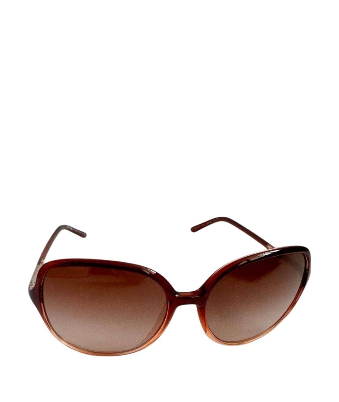 PRADA Коричневые пластиковые солнцезащитные очки, фото 1