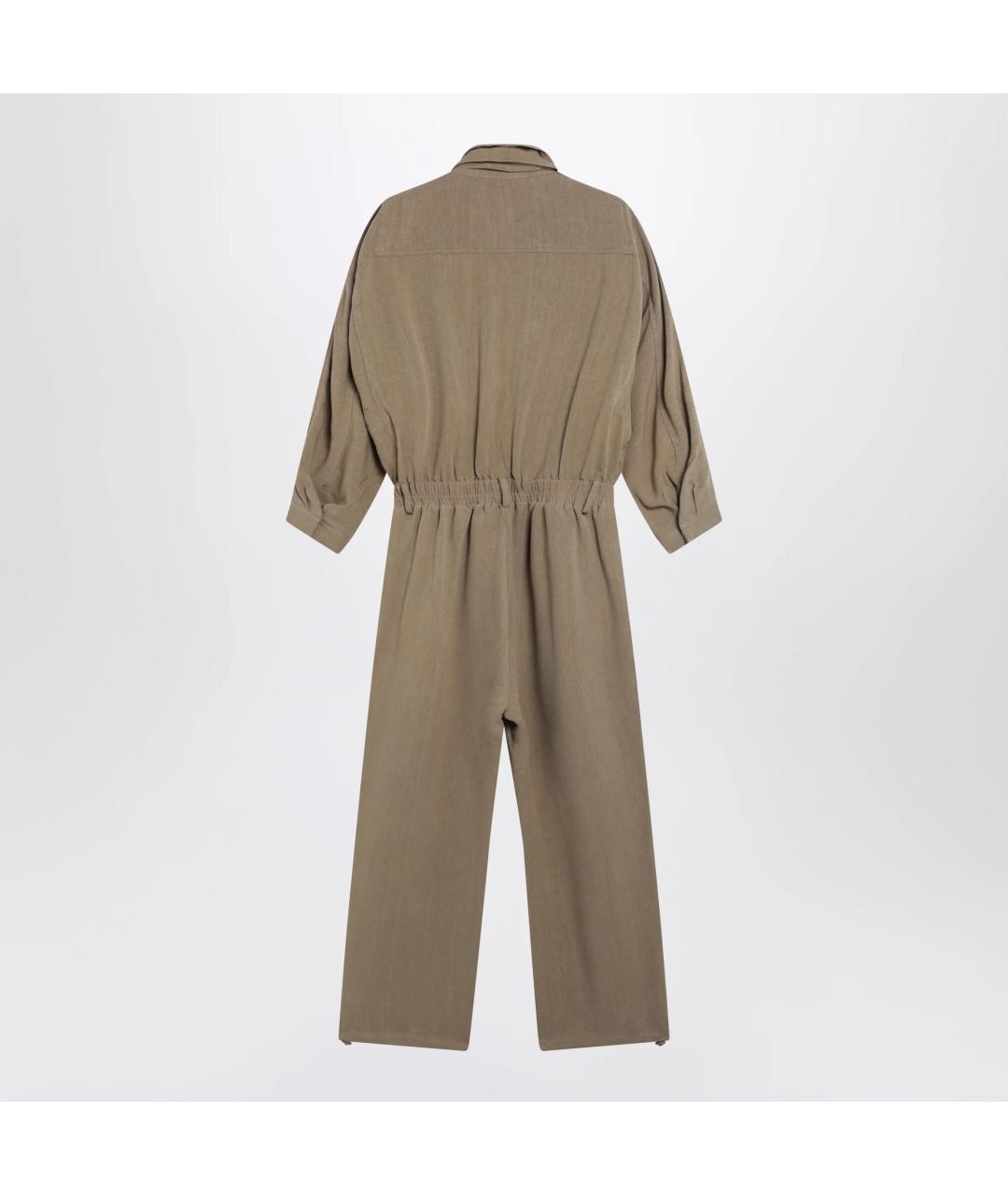 THE FRANKIE SHOP Коричневый льняной комбинезон, фото 2