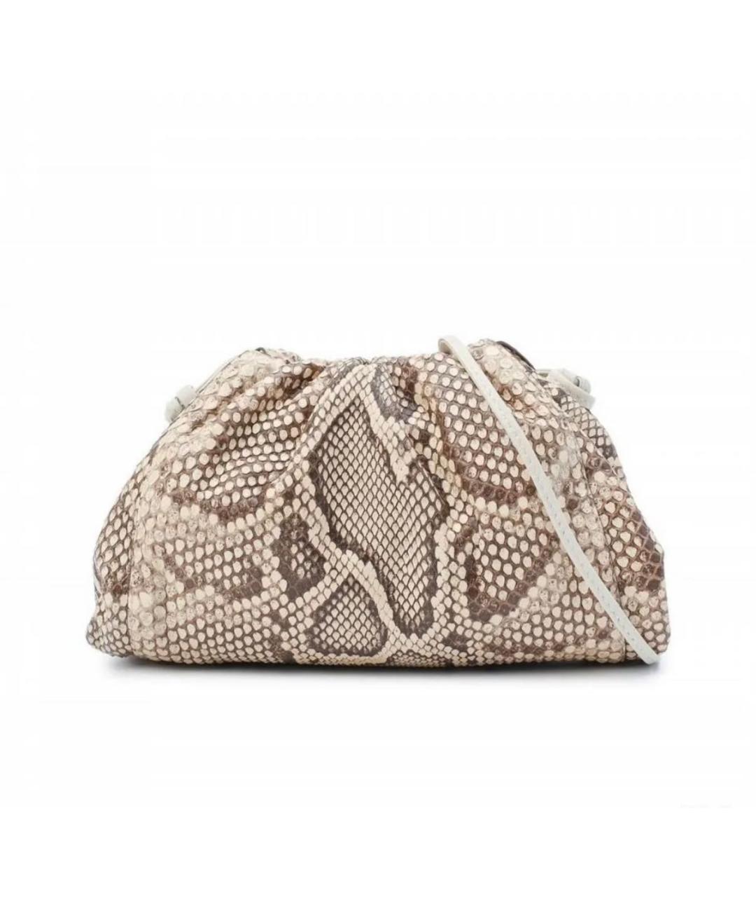 BOTTEGA VENETA Бежевая сумка через плечо из экзотической кожи, фото 8