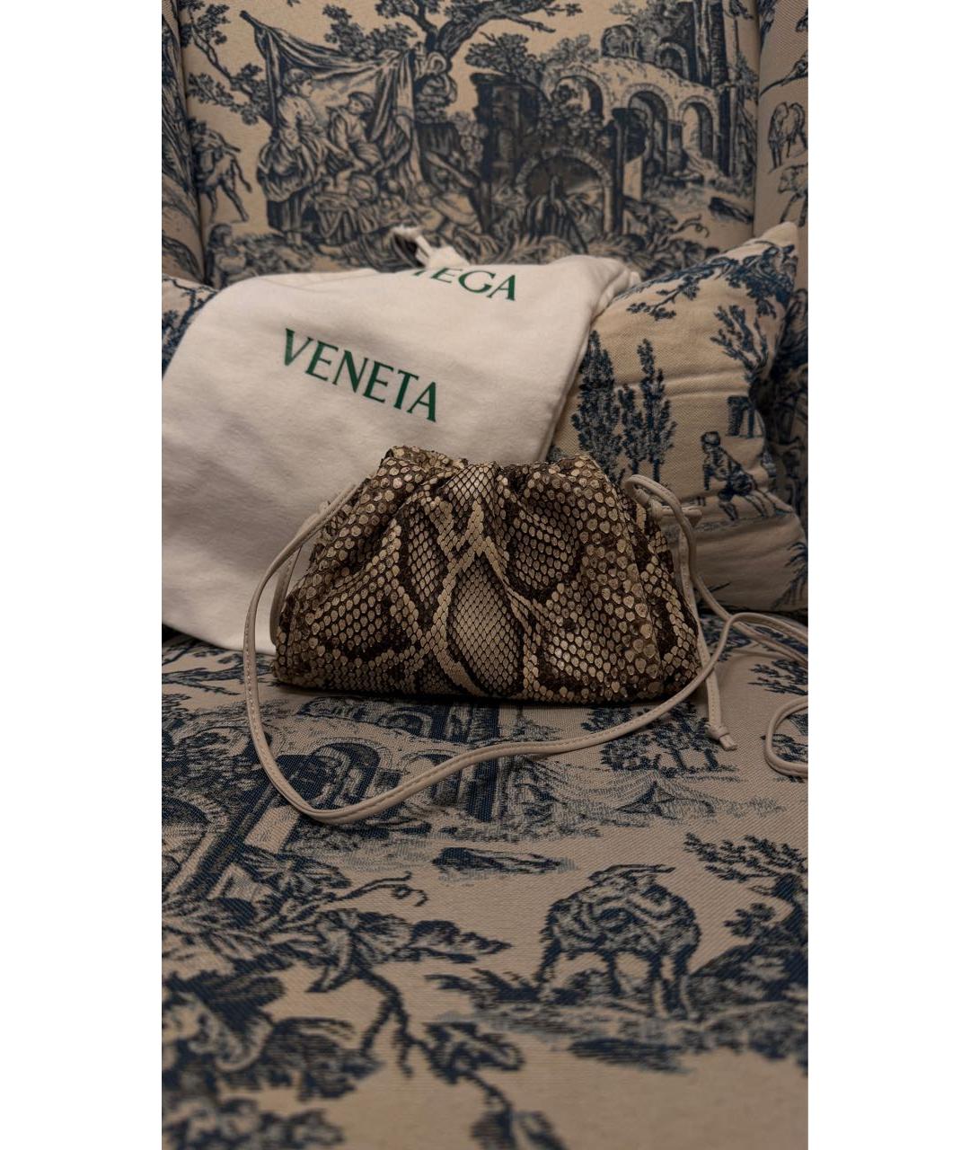 BOTTEGA VENETA Бежевая сумка через плечо из экзотической кожи, фото 7