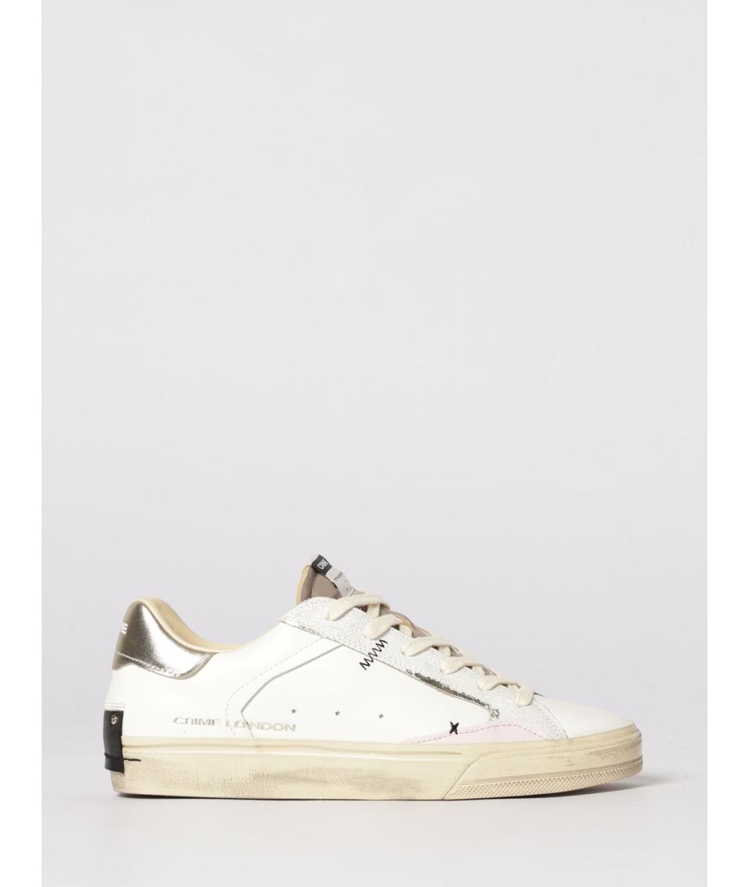 CRIME LONDON Бежевые кожаные кроссовки, фото 4