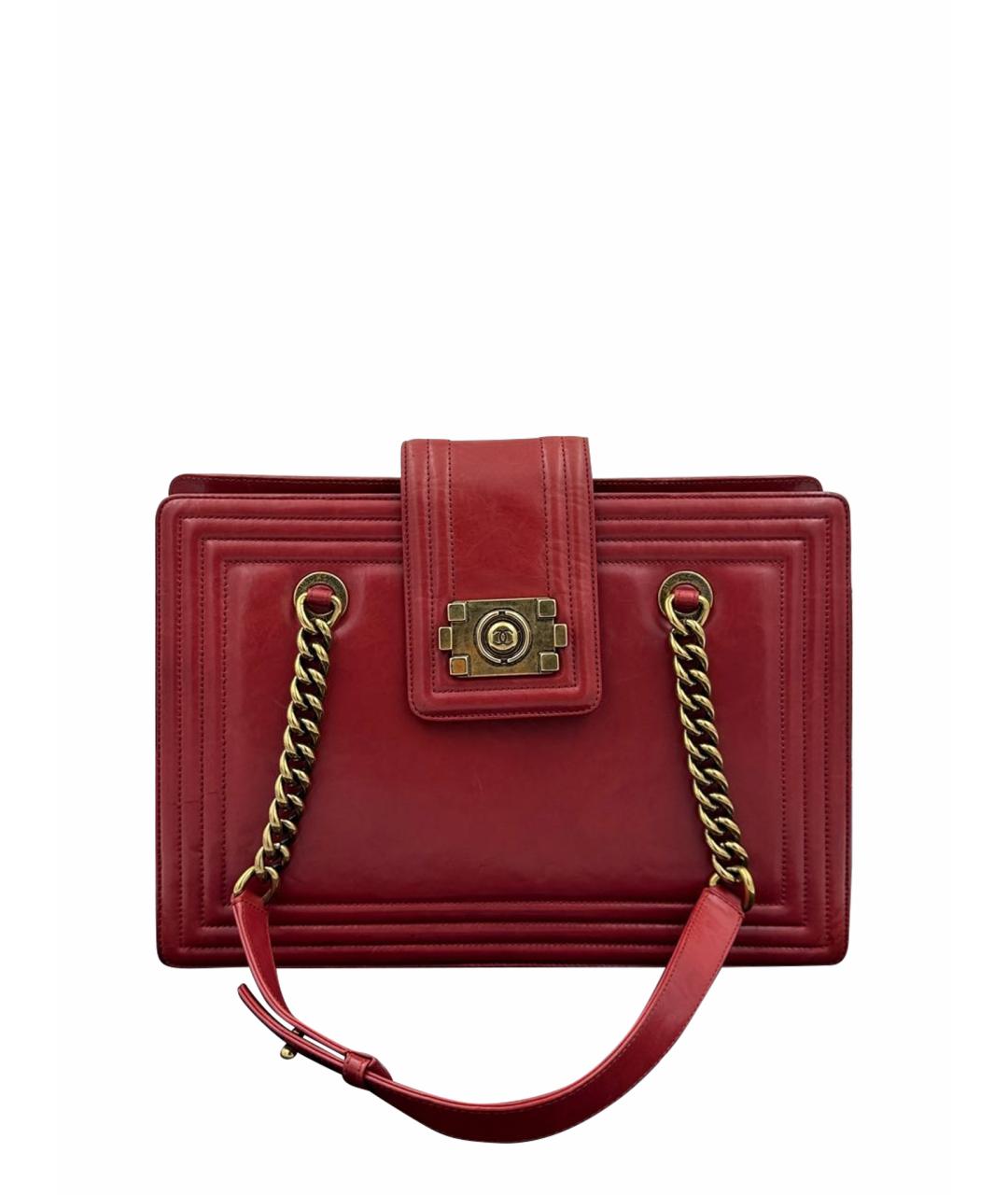 CHANEL Бордовая кожаная сумка тоут, фото 1