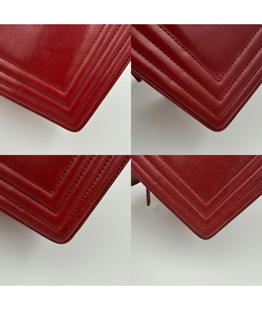 CHANEL Бордовая кожаная сумка тоут, фото 8