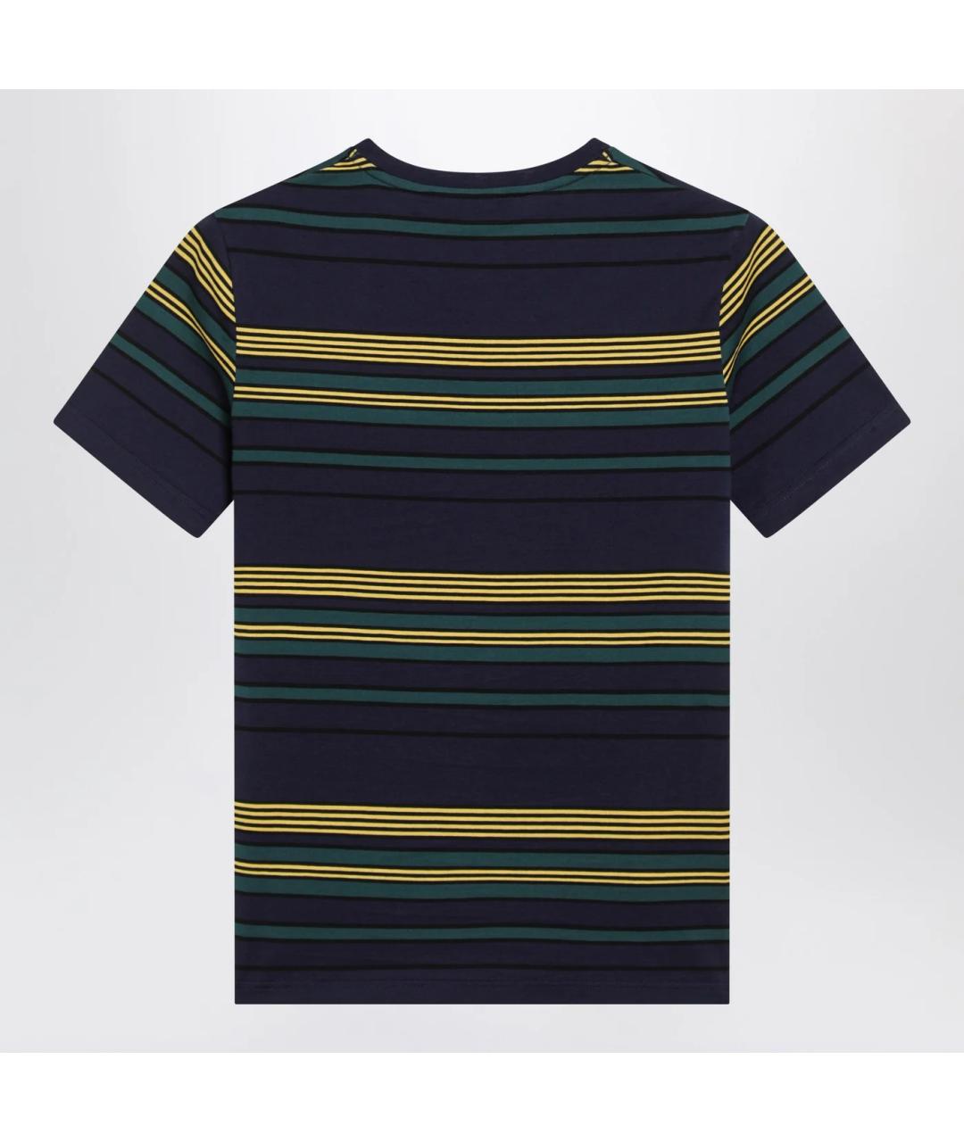 MIU MIU Темно-синяя хлопковая футболка, фото 2