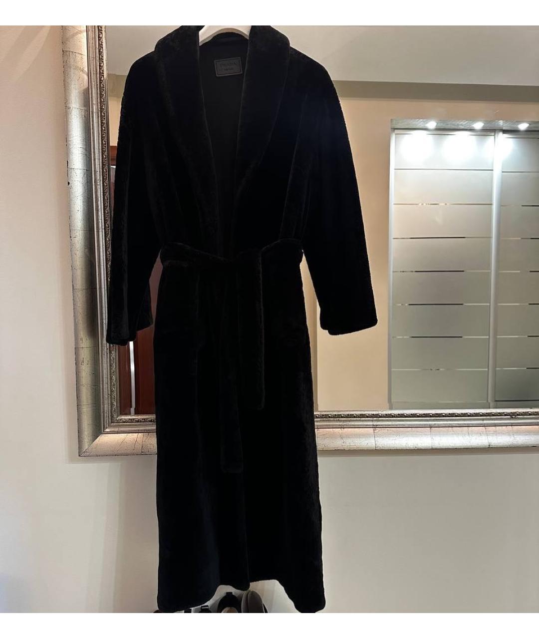 PRADA Черная кожаная шуба, фото 8