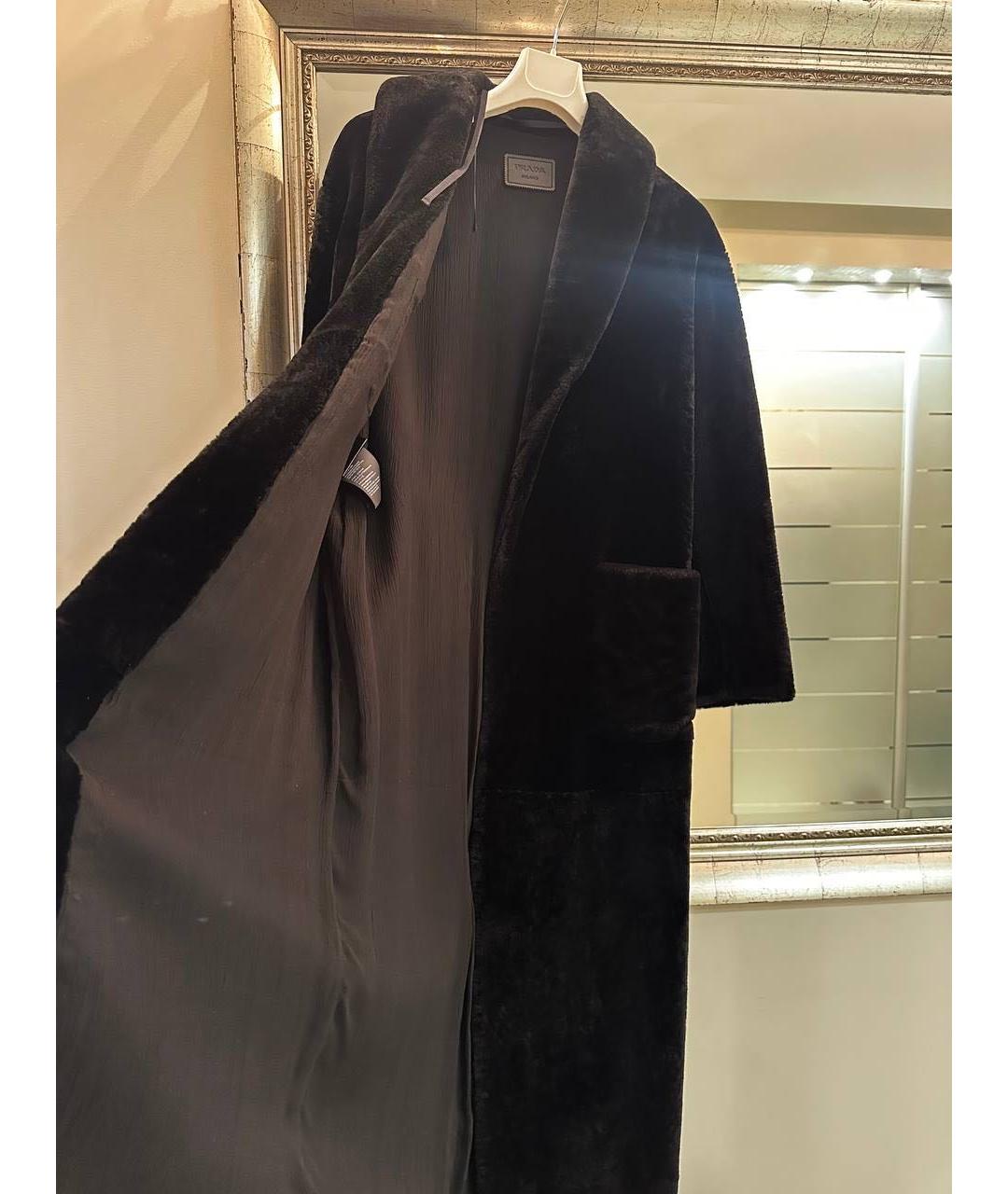 PRADA Черная кожаная шуба, фото 5