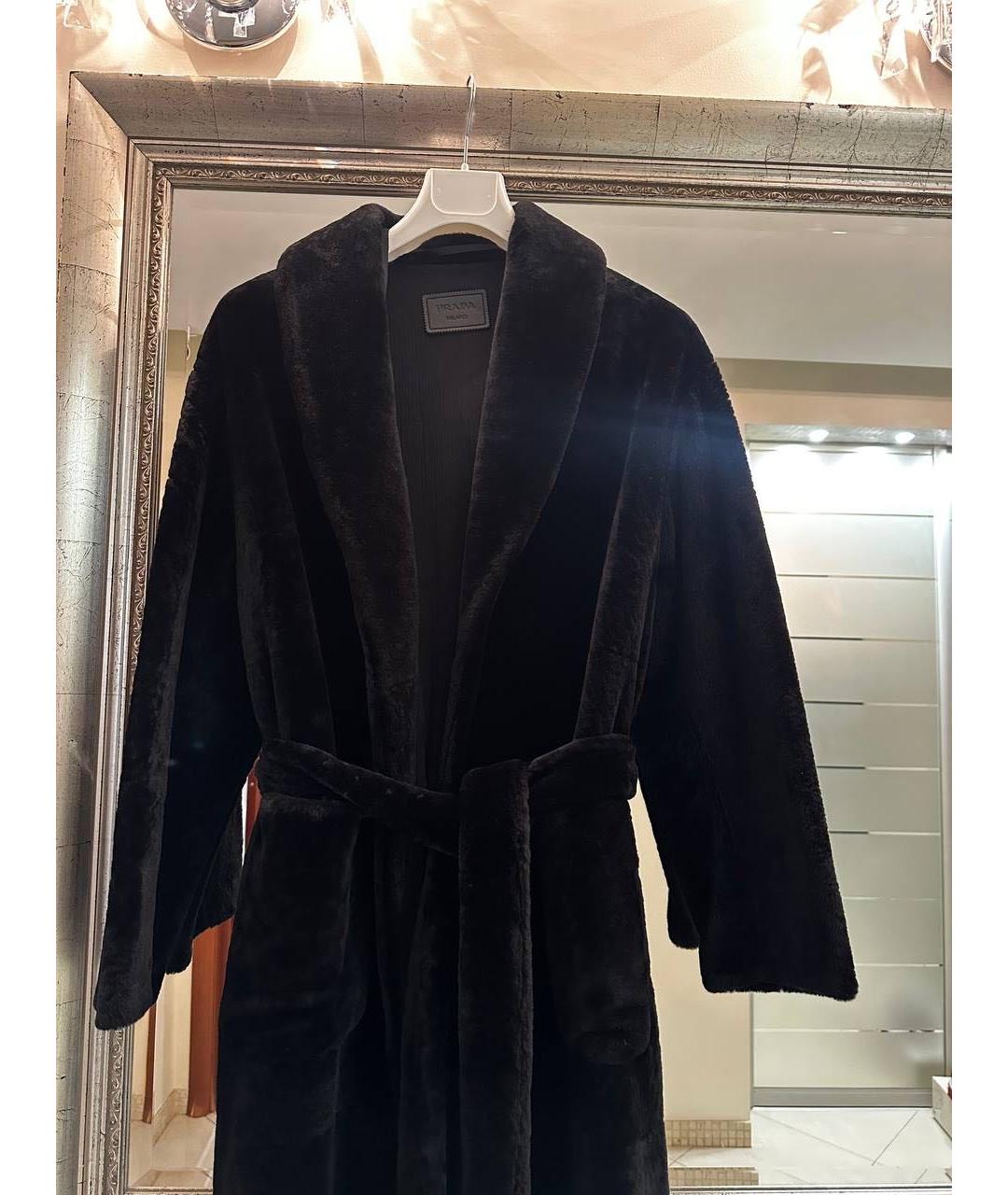 PRADA Черная кожаная шуба, фото 6