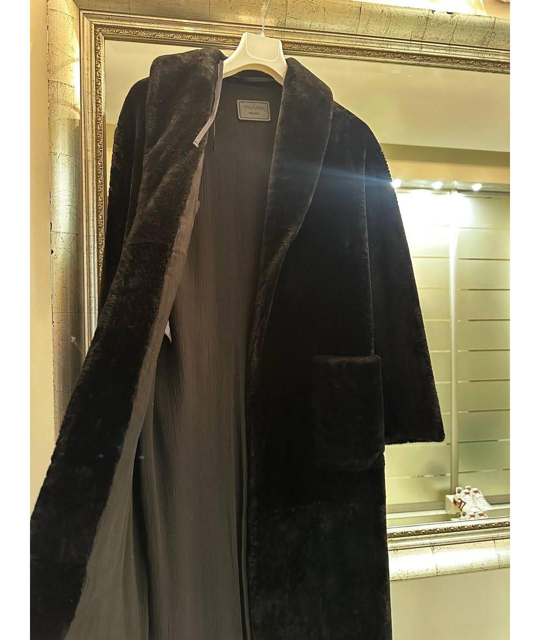 PRADA Черная кожаная шуба, фото 4
