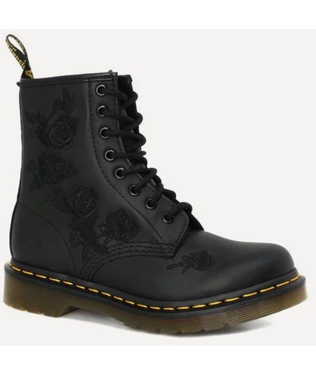 DR. MARTENS Черные кожаные ботинки, фото 5