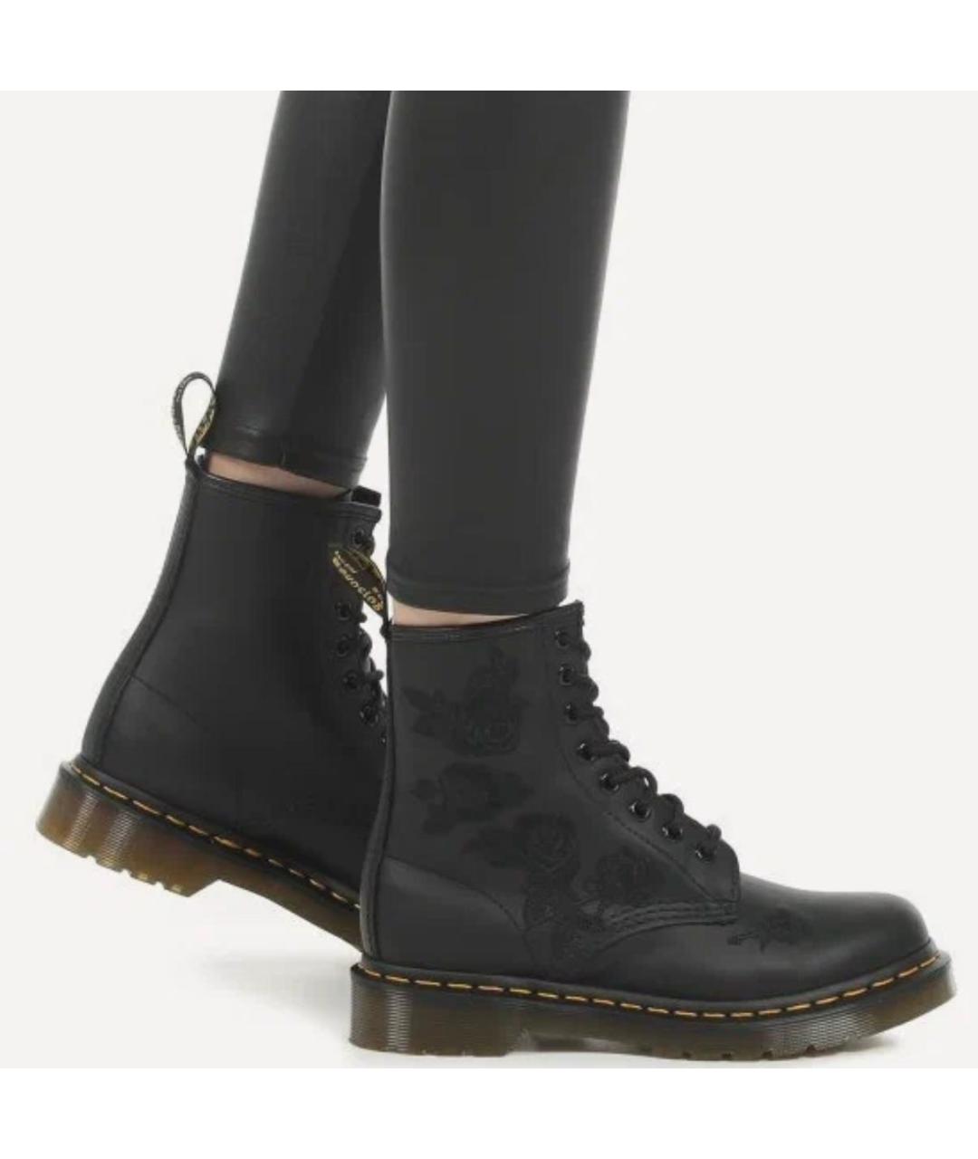 DR. MARTENS Черные кожаные ботинки, фото 2