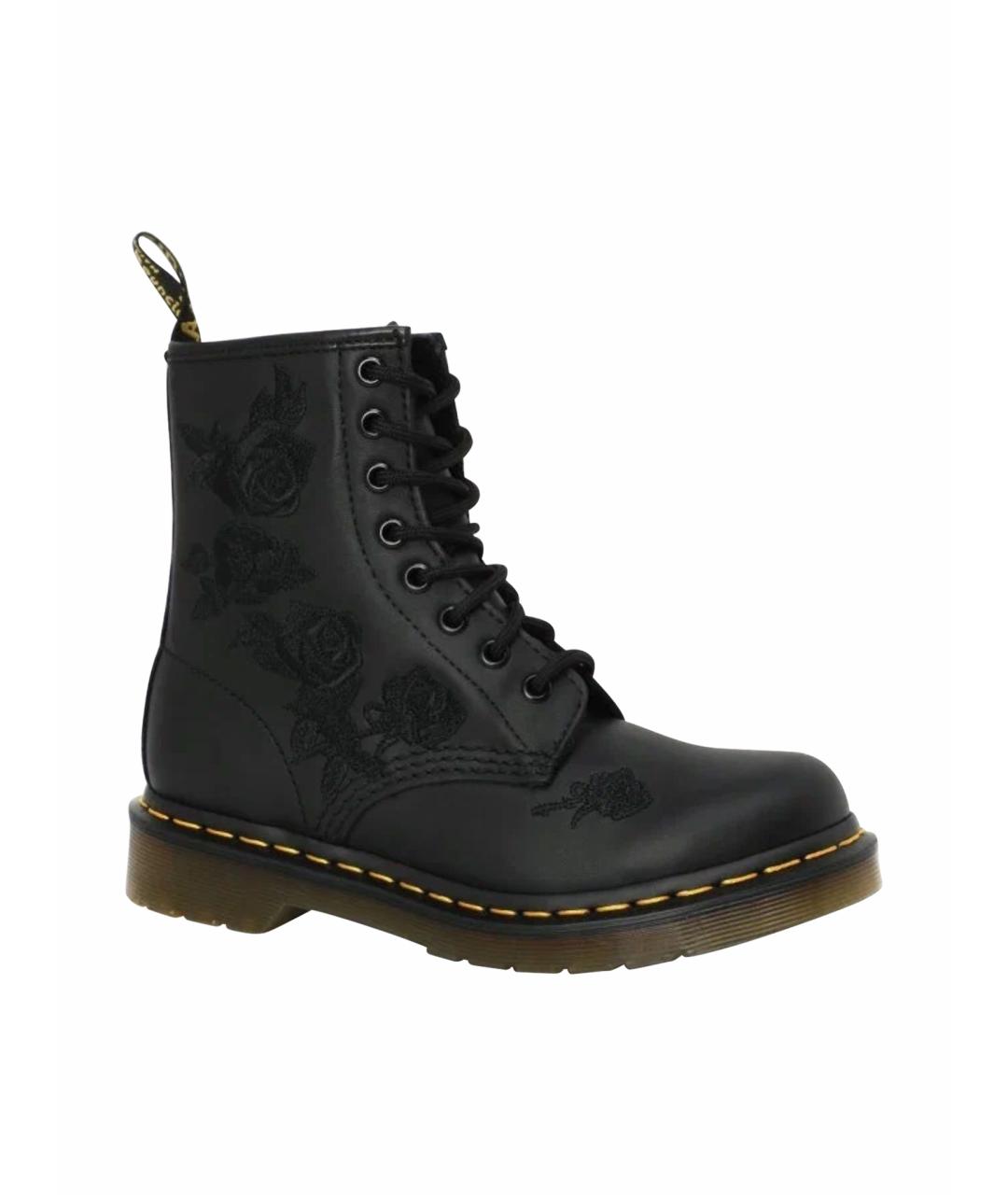 DR. MARTENS Черные кожаные ботинки, фото 1