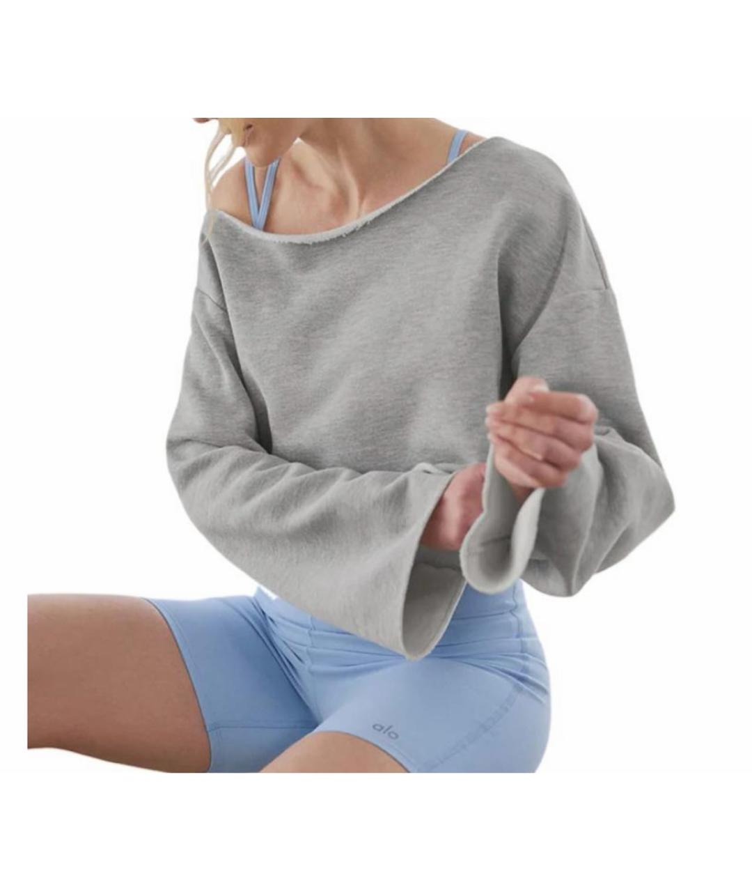 ALO YOGA Серый джемпер / свитер, фото 6