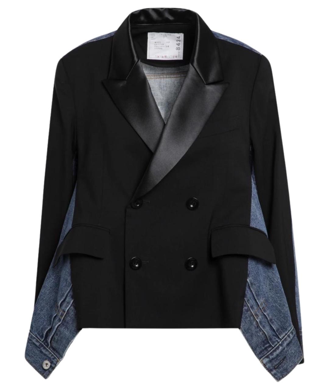 SACAI Черная деним куртка, фото 1