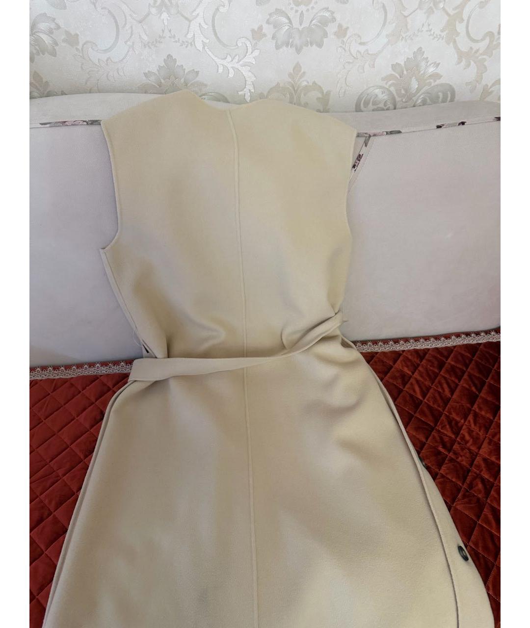 MAX MARA STUDIO Бежевое шерстяное пальто, фото 2