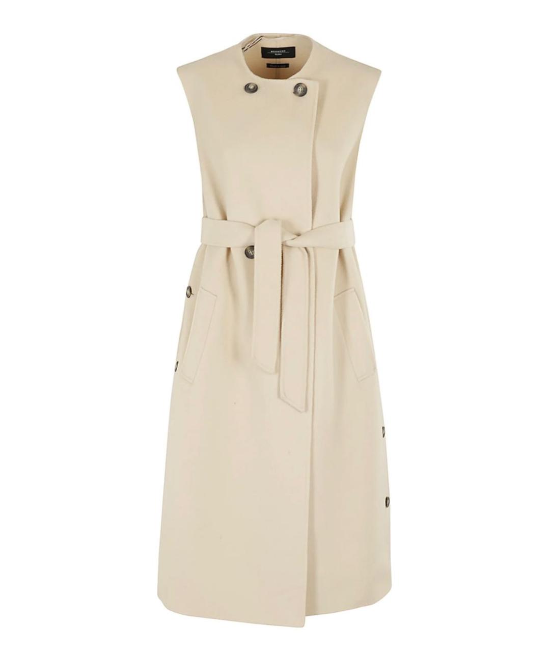 MAX MARA STUDIO Бежевое шерстяное пальто, фото 6