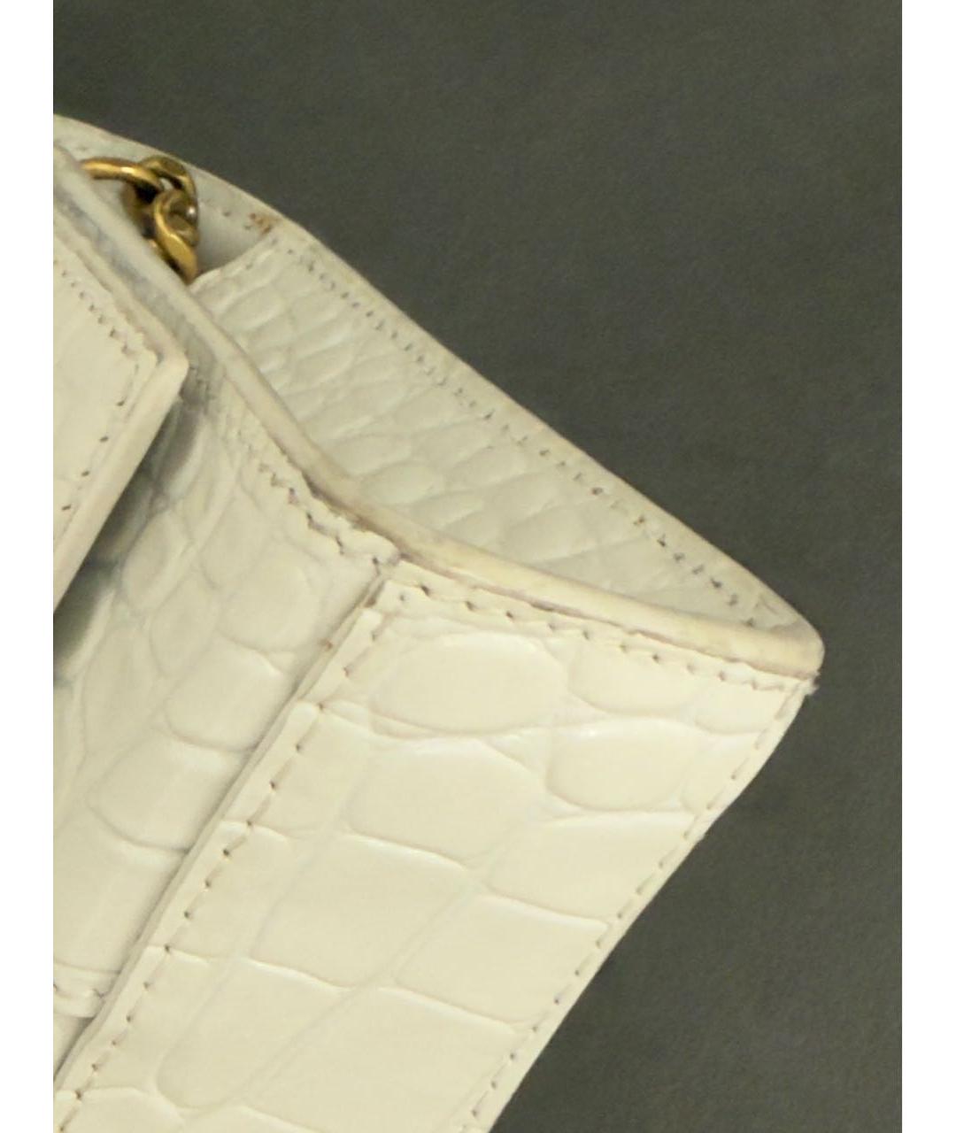 BALENCIAGA Белая кожаная сумка через плечо, фото 3