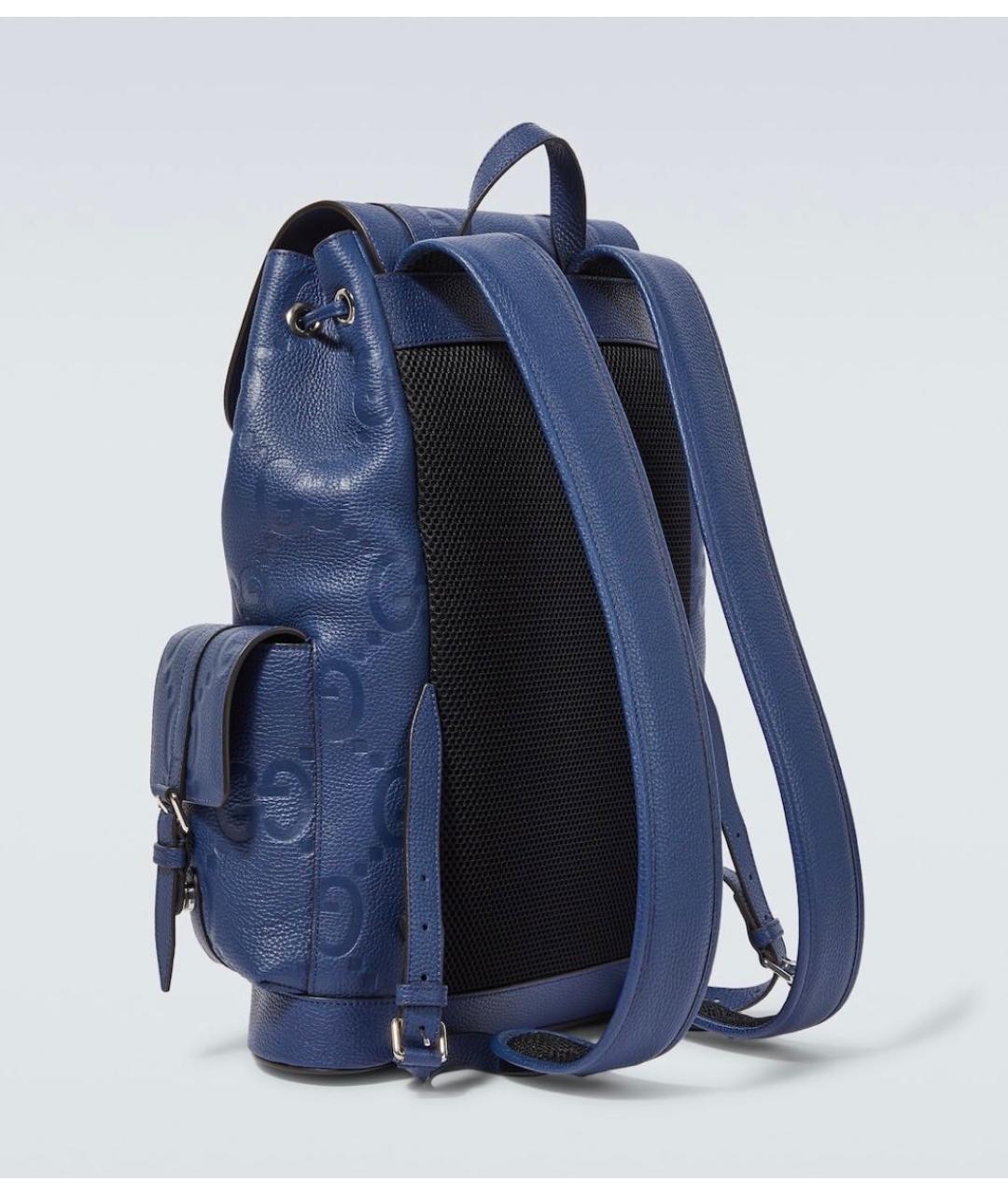 GUCCI Темно-синий кожаный рюкзак, фото 2