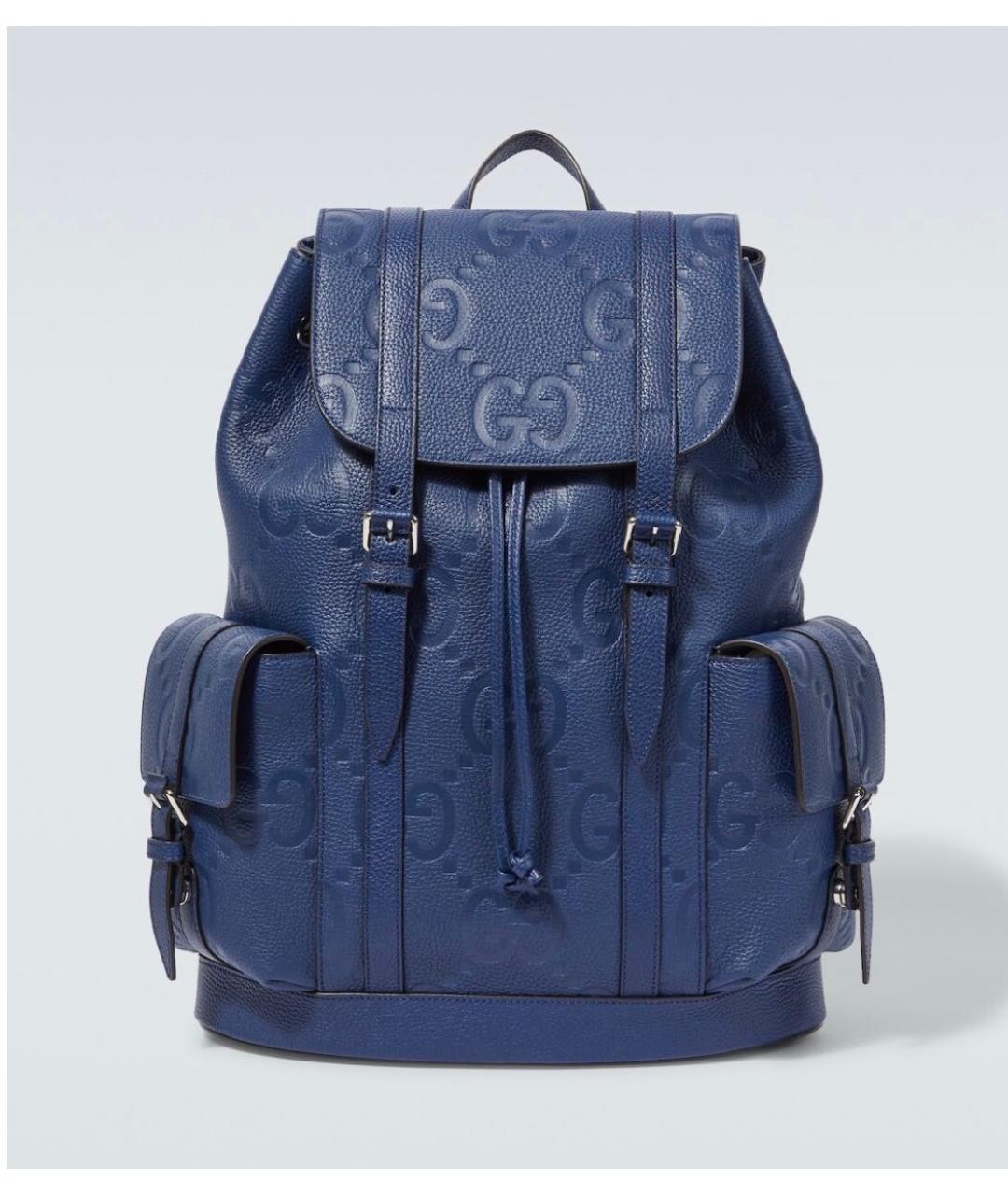 GUCCI Темно-синий кожаный рюкзак, фото 8