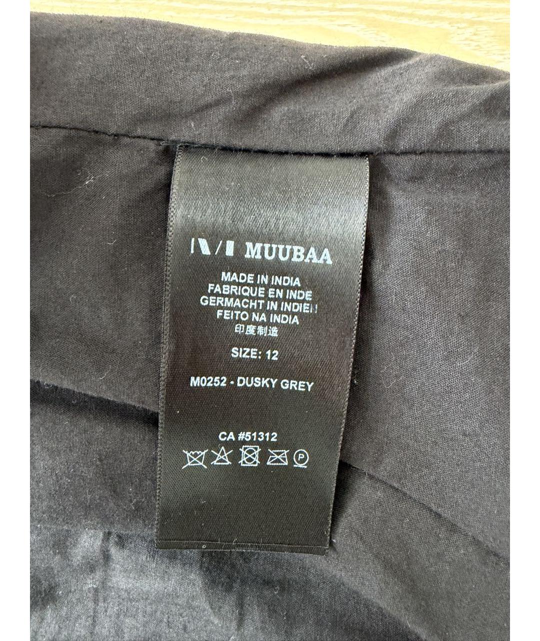 MUUBAA Серая кожаная куртка, фото 7