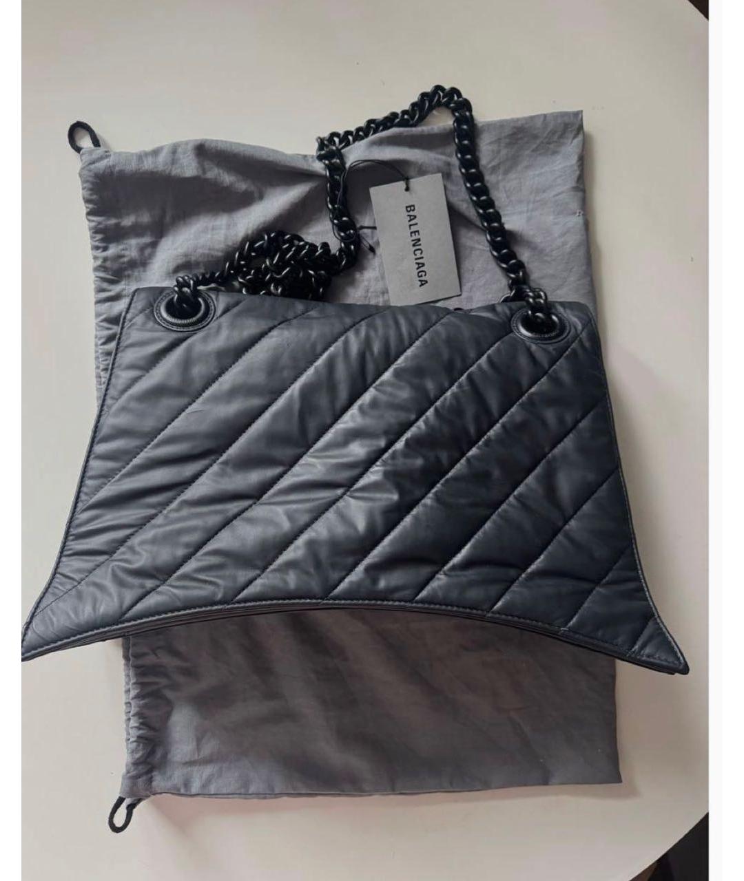 BALENCIAGA Черная кожаная сумка через плечо, фото 6