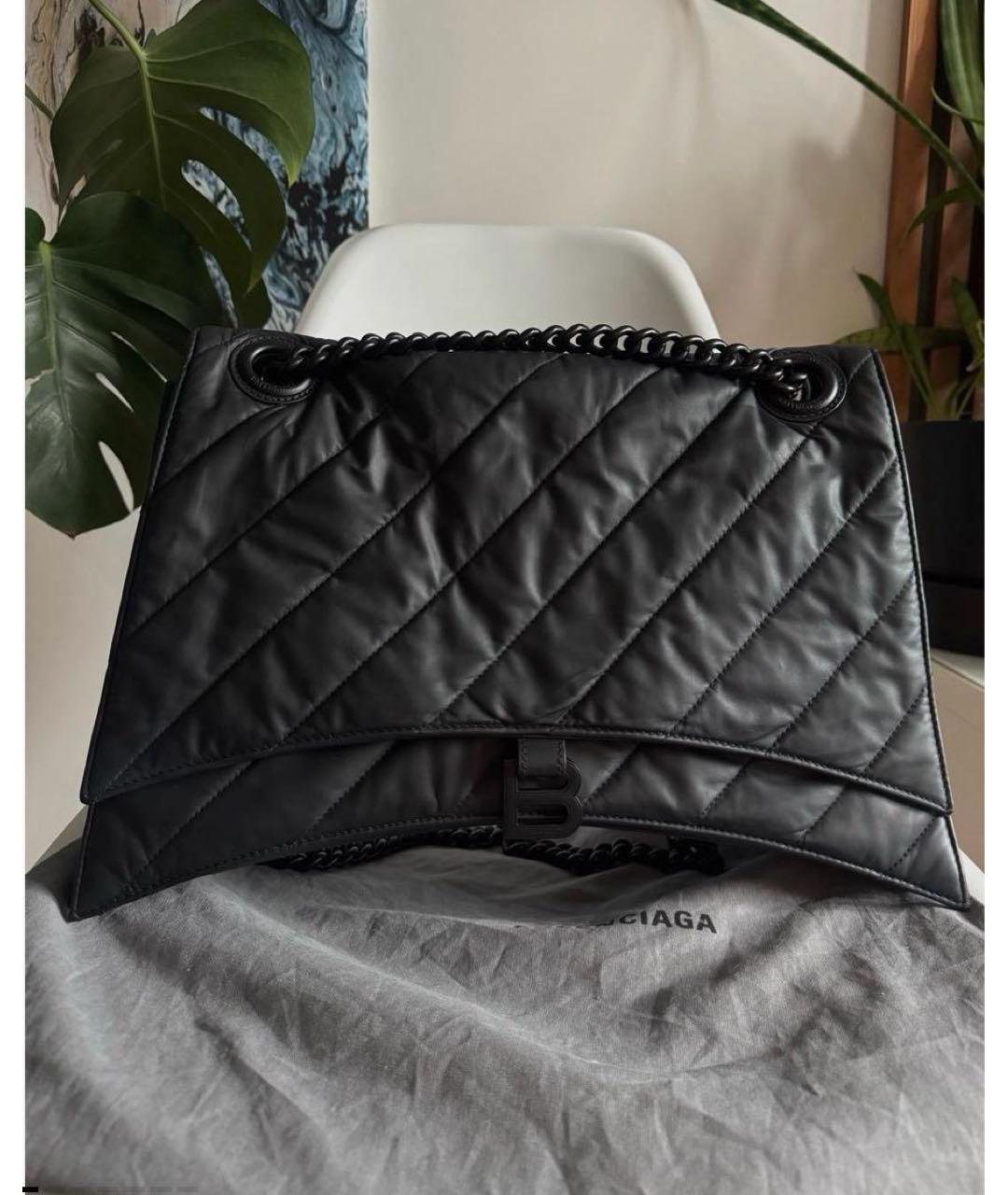 BALENCIAGA Черная кожаная сумка через плечо, фото 7