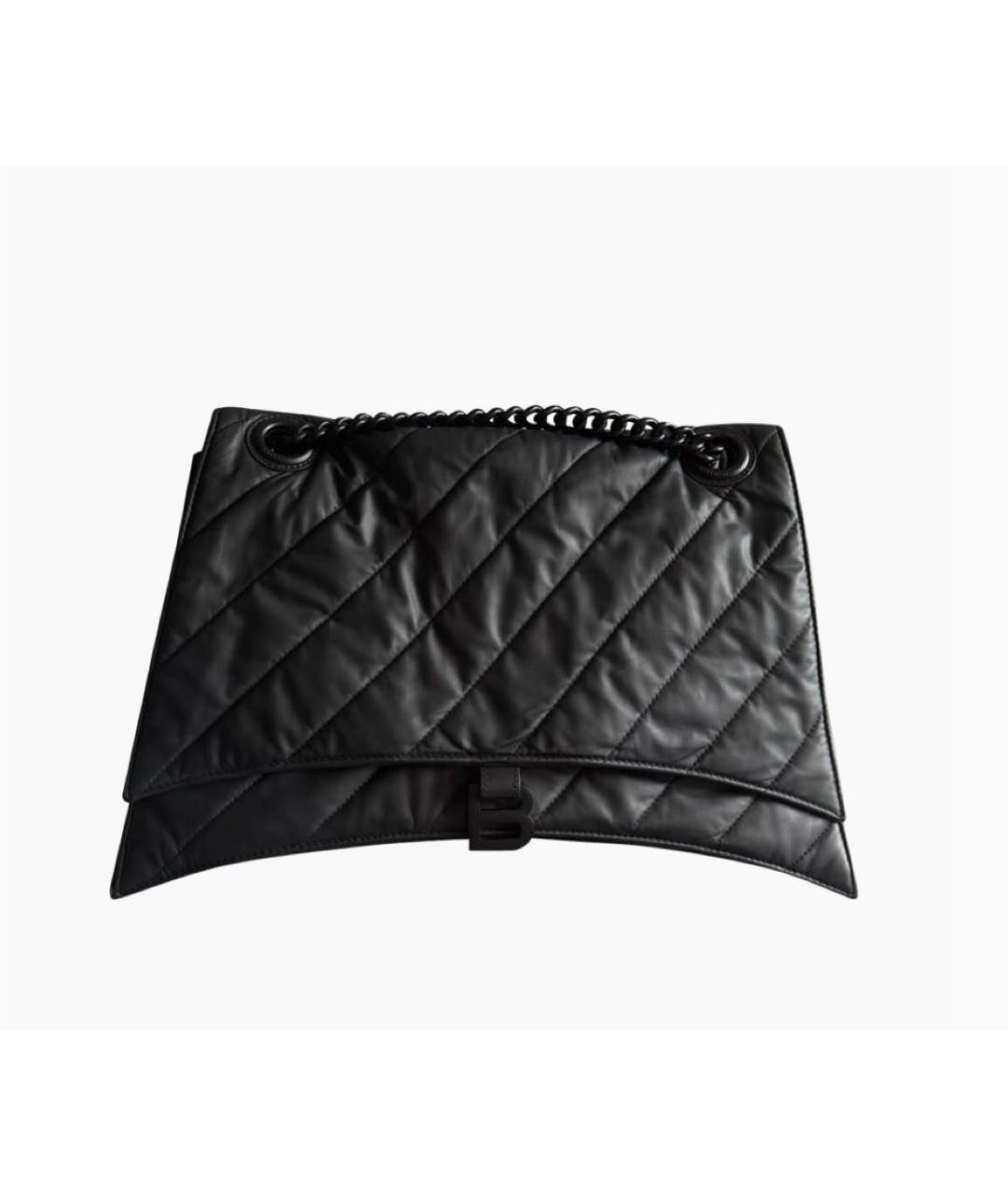 BALENCIAGA Черная кожаная сумка через плечо, фото 3