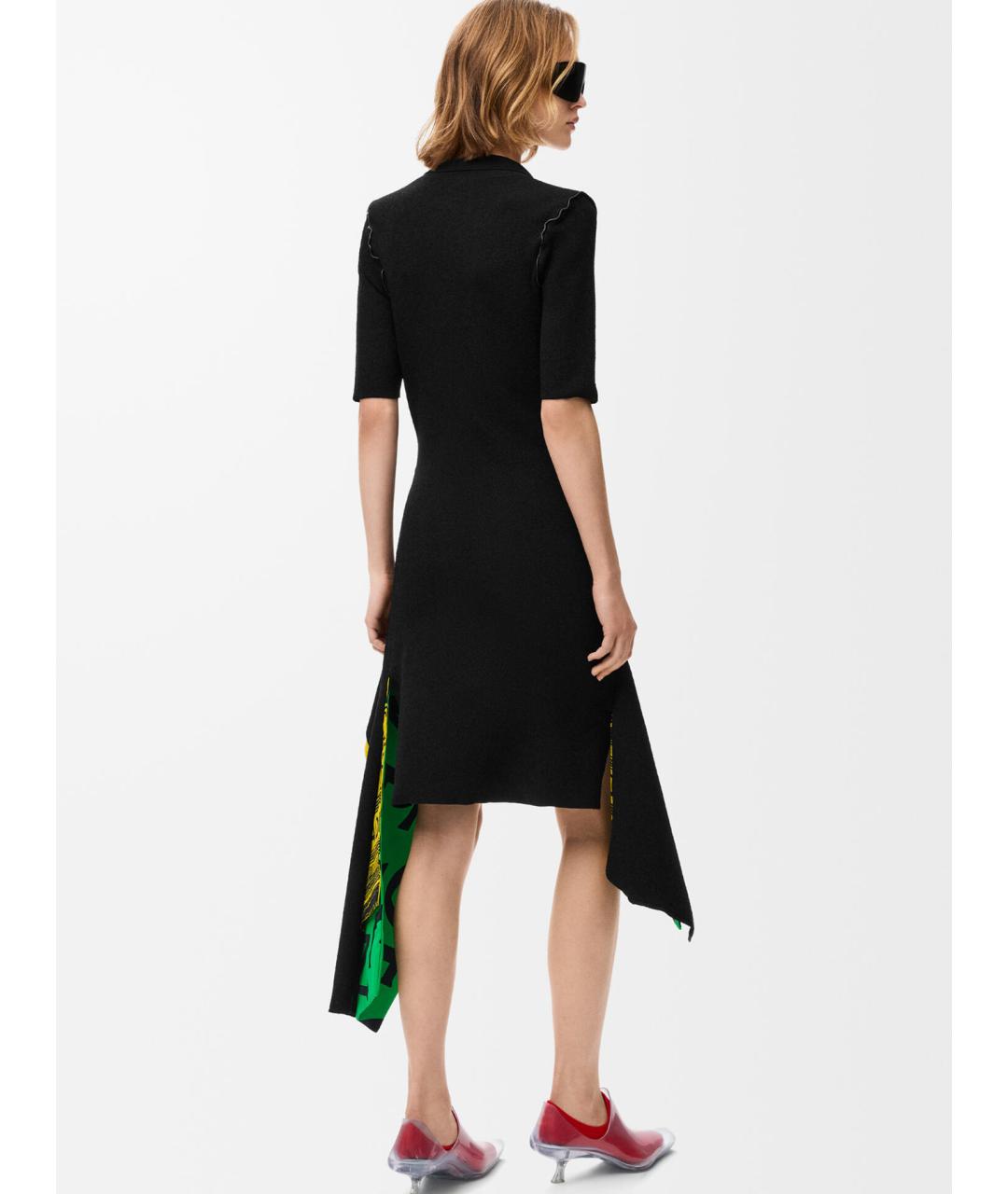 LOEWE Черное вискозное повседневное платье, фото 3